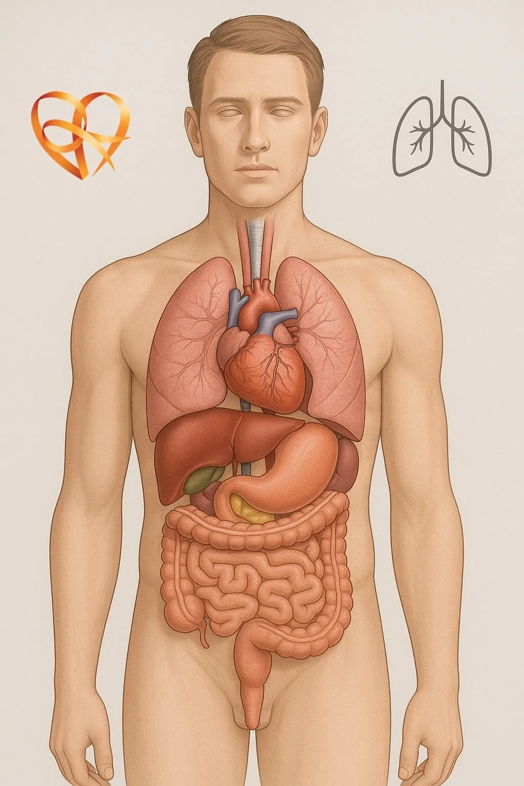 Illustration der inneren Organe – Innere Medizin
